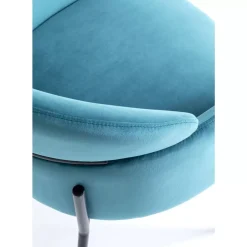 Stühle|KARE Design Armlehnstuhl Alexia Velvet Blau
