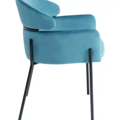 Stühle|KARE Design Armlehnstuhl Alexia Velvet Blau