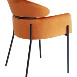 Stühle|KARE Design Armlehnstuhl Alexia Velvet Orange