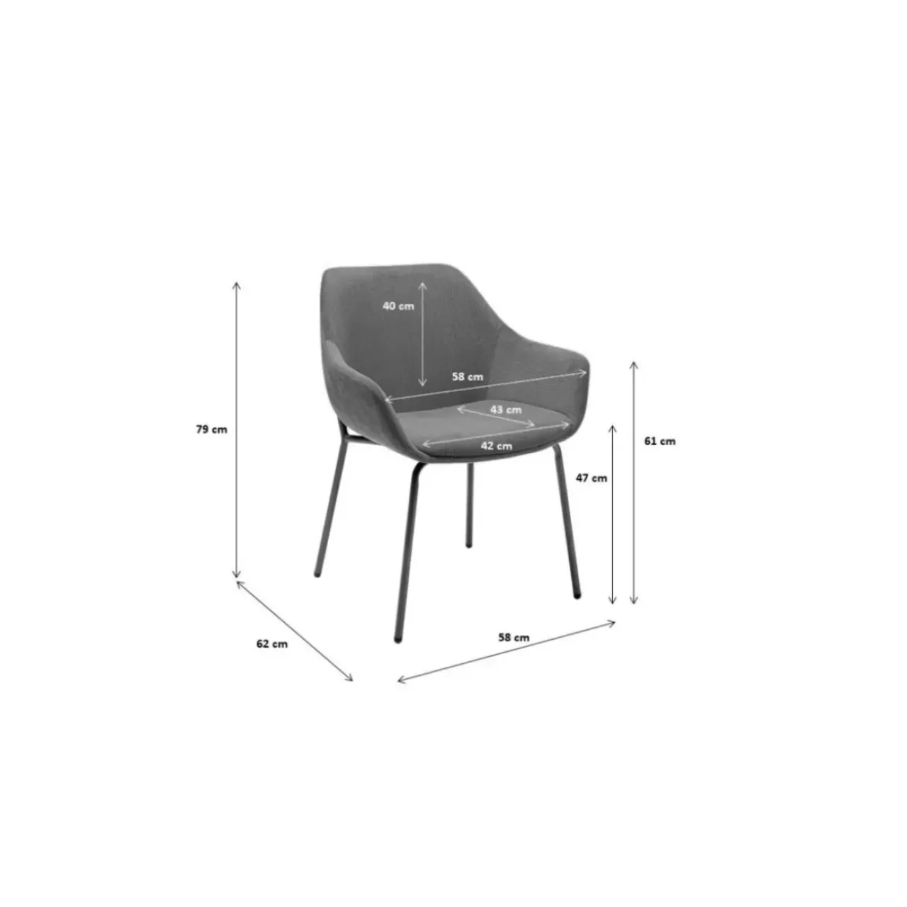 Stühle|KARE Design Armlehnstuhl Avignon Grun