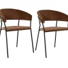 Stühle|KARE Design Armlehnstuhl Belle Cord Braun (2/Set)