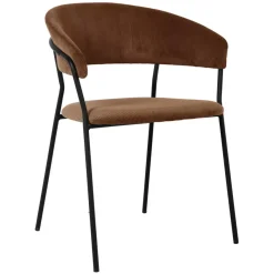 Stühle|KARE Design Armlehnstuhl Belle Cord Braun (2/Set)