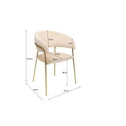 Stühle|KARE Design Armlehnstuhl Belle Creme (2/Set)