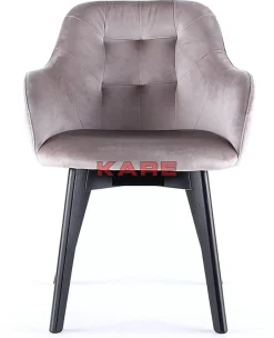 Stühle|KARE Design Armlehnstuhl Black Lady Velvet Grau