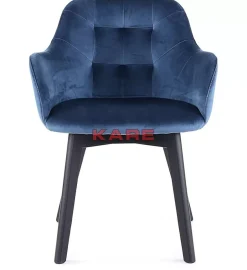 Stühle|KARE Design Armlehnstuhl Black Lady Velvet Blau