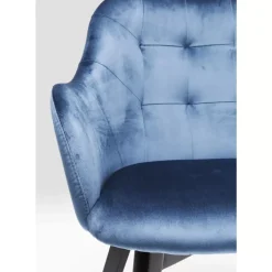 Stühle|KARE Design Armlehnstuhl Black Lady Velvet Blau