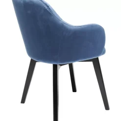 Stühle|KARE Design Armlehnstuhl Black Lady Velvet Blau