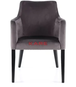 Stühle|KARE Design Armlehnstuhl Black Mode Velvet Grau