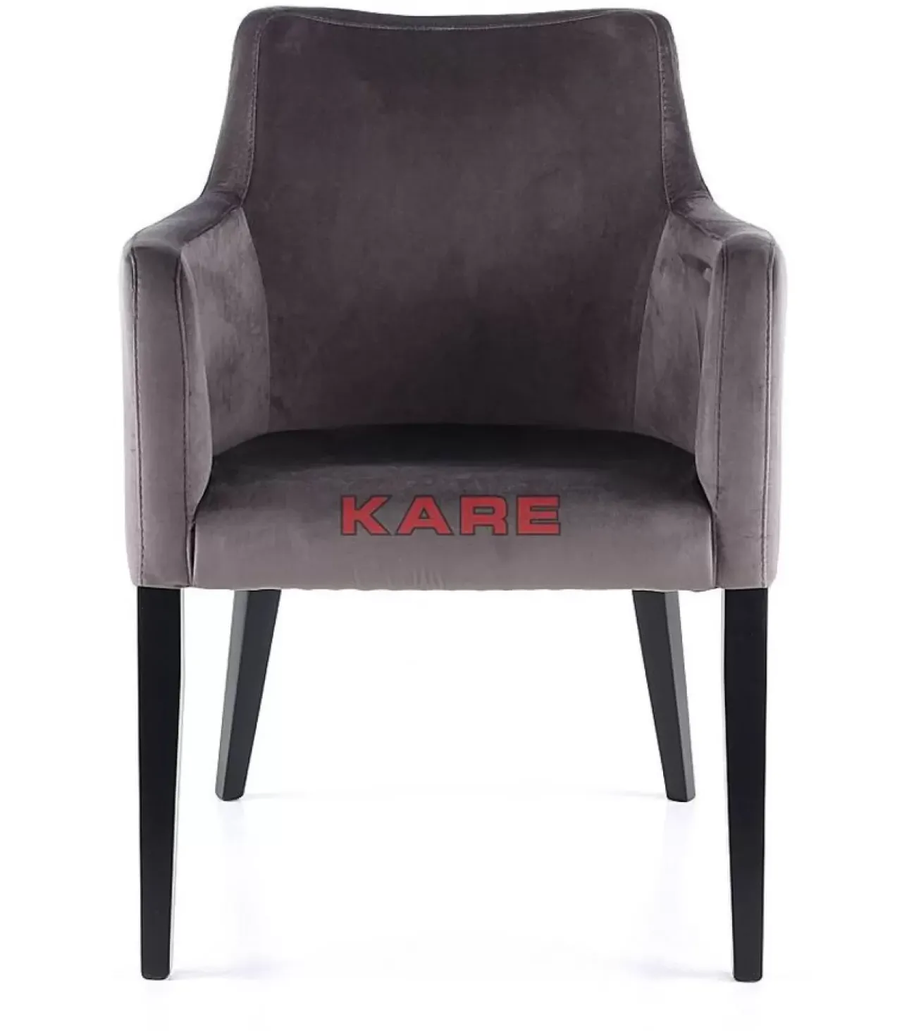 Stühle|KARE Design Armlehnstuhl Black Mode Velvet Grau