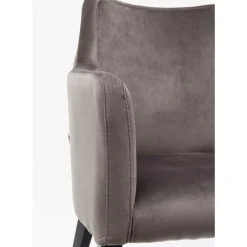 Stühle|KARE Design Armlehnstuhl Black Mode Velvet Grau