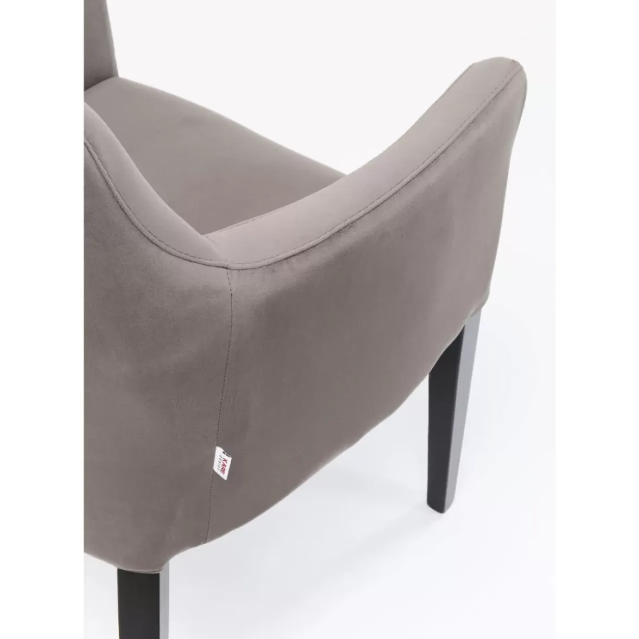 Stühle|KARE Design Armlehnstuhl Black Mode Velvet Grau