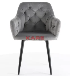 Stühle|KARE Design Armlehnstuhl Kira Grau