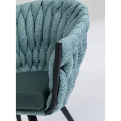 Stühle|KARE Design Armlehnstuhl Knot Petrol