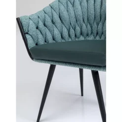 Stühle|KARE Design Armlehnstuhl Knot Petrol