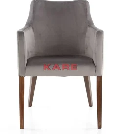 Stühle|KARE Design Armlehnstuhl Mode Velvet Grau