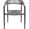 Outdoormöbel|KARE Design Armlehnstuhl Palma Grau