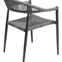 Outdoormöbel|KARE Design Armlehnstuhl Palma Grau