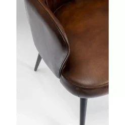 Stühle|KARE Design Armlehnstuhl Rumba Leder Braun