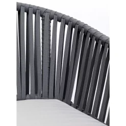 Outdoormöbel|KARE Design Armlehnstuhl Santanyi Dunkelgrau