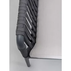 Outdoormöbel|KARE Design Armlehnstuhl Santanyi Dunkelgrau