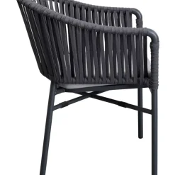 Outdoormöbel|KARE Design Armlehnstuhl Santanyi Dunkelgrau