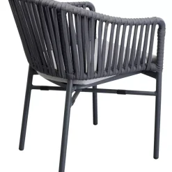 Outdoormöbel|KARE Design Armlehnstuhl Santanyi Dunkelgrau