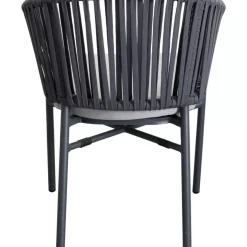 Outdoormöbel|KARE Design Armlehnstuhl Santanyi Dunkelgrau
