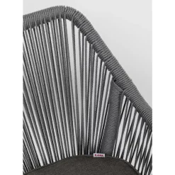 Outdoormöbel|KARE Design Armlehnstuhl Wave Grau