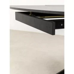 Tische|KARE Design Ausziehtisch Twist Schwarz 120(30+30)X90Cm