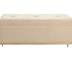 Sitzbänke|KARE Design Bank Buttons Storage Beige Klein