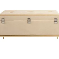 Sitzbänke|KARE Design Bank Buttons Storage Beige Klein