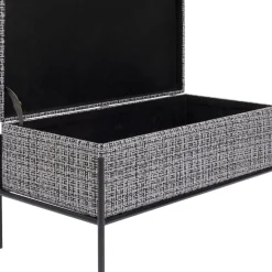 Sitzbänke|KARE Design Bank Buttons Storage B&W Klein