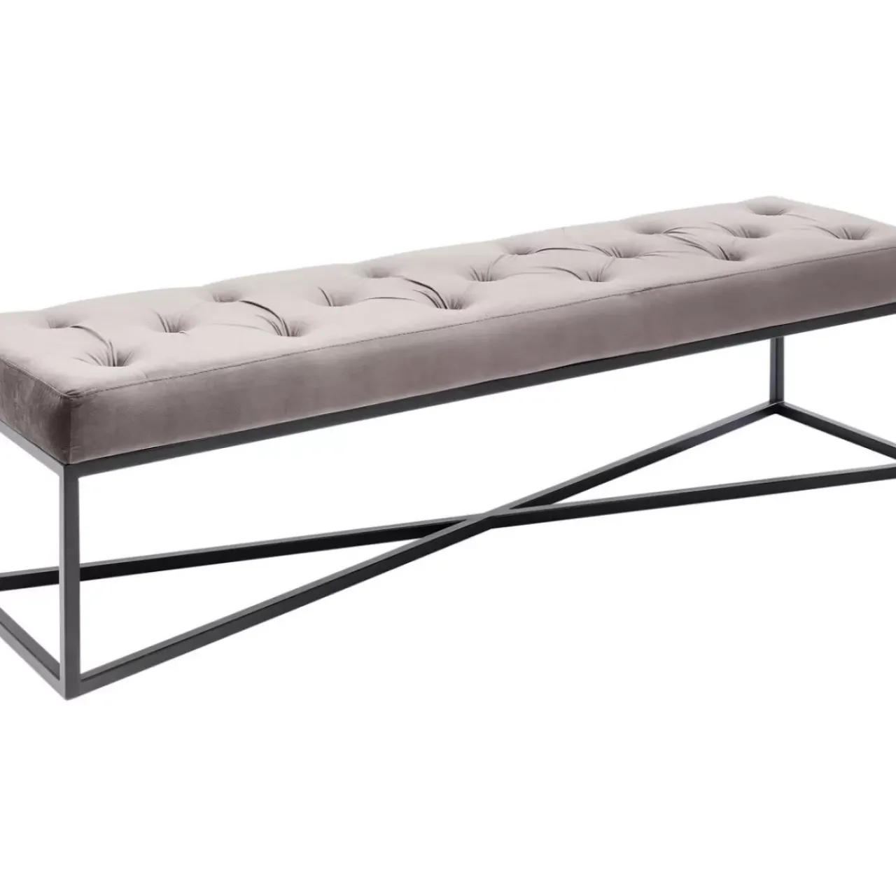 Sitzbänke|KARE Design Bank Crossover Grau Schwarz 150X40Cm