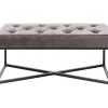 Sitzbänke|KARE Design Bank Crossover Grau Schwarz 90X40Cm
