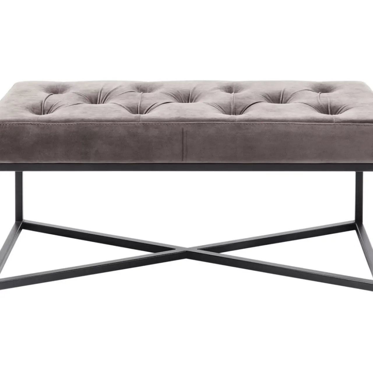 Sitzbänke|KARE Design Bank Crossover Grau Schwarz 90X40Cm