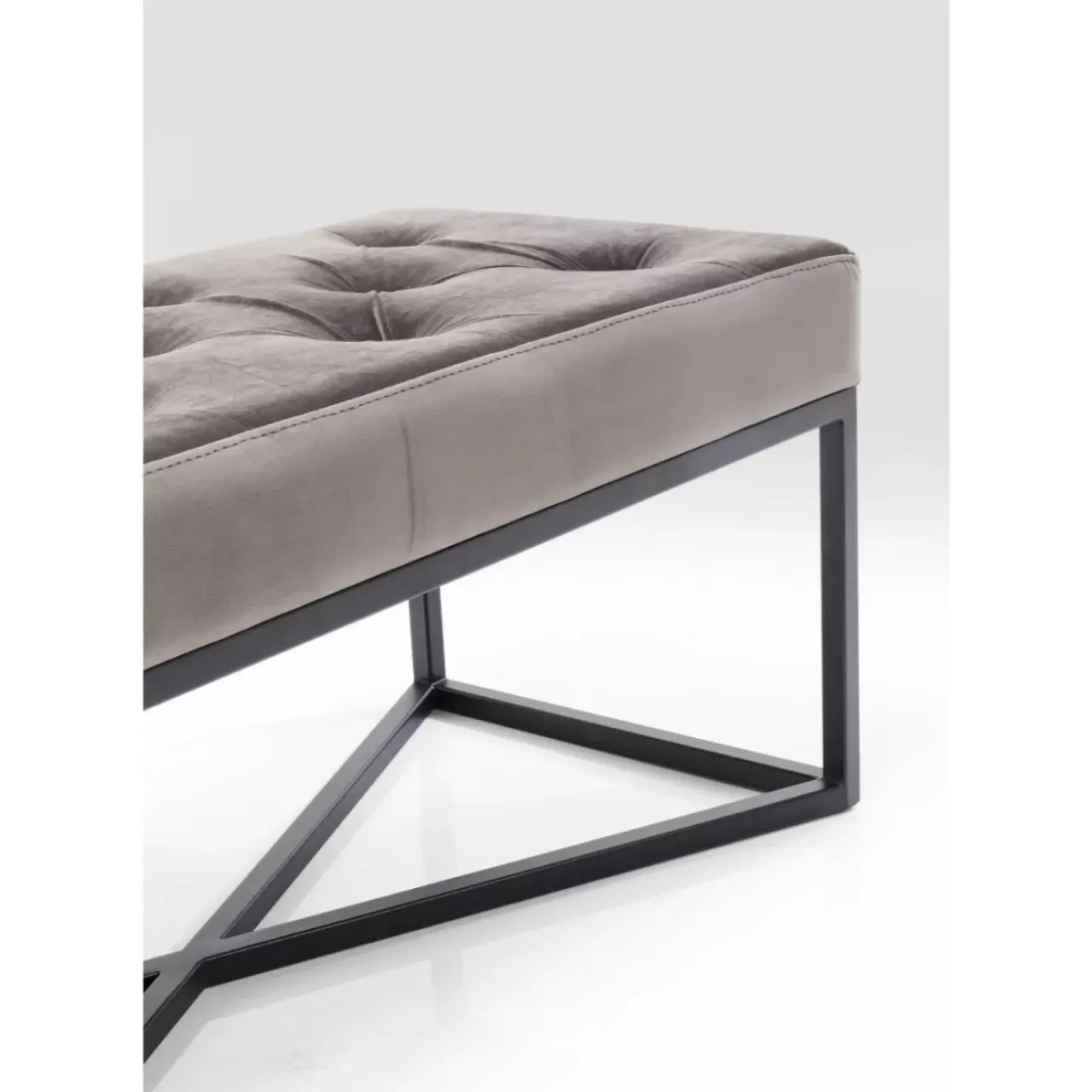 Sitzbänke|KARE Design Bank Crossover Grau Schwarz 90X40Cm