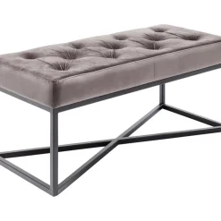 Sitzbänke|KARE Design Bank Crossover Grau Schwarz 90X40Cm