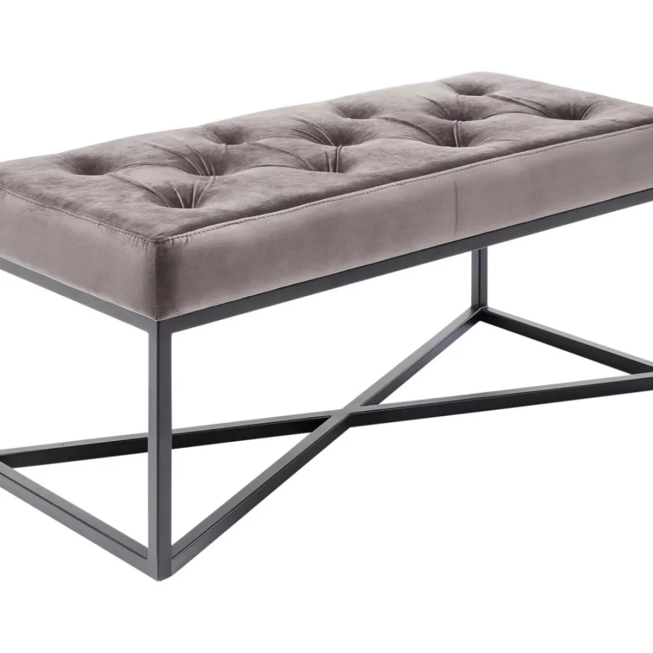 Sitzbänke|KARE Design Bank Crossover Grau Schwarz 90X40Cm