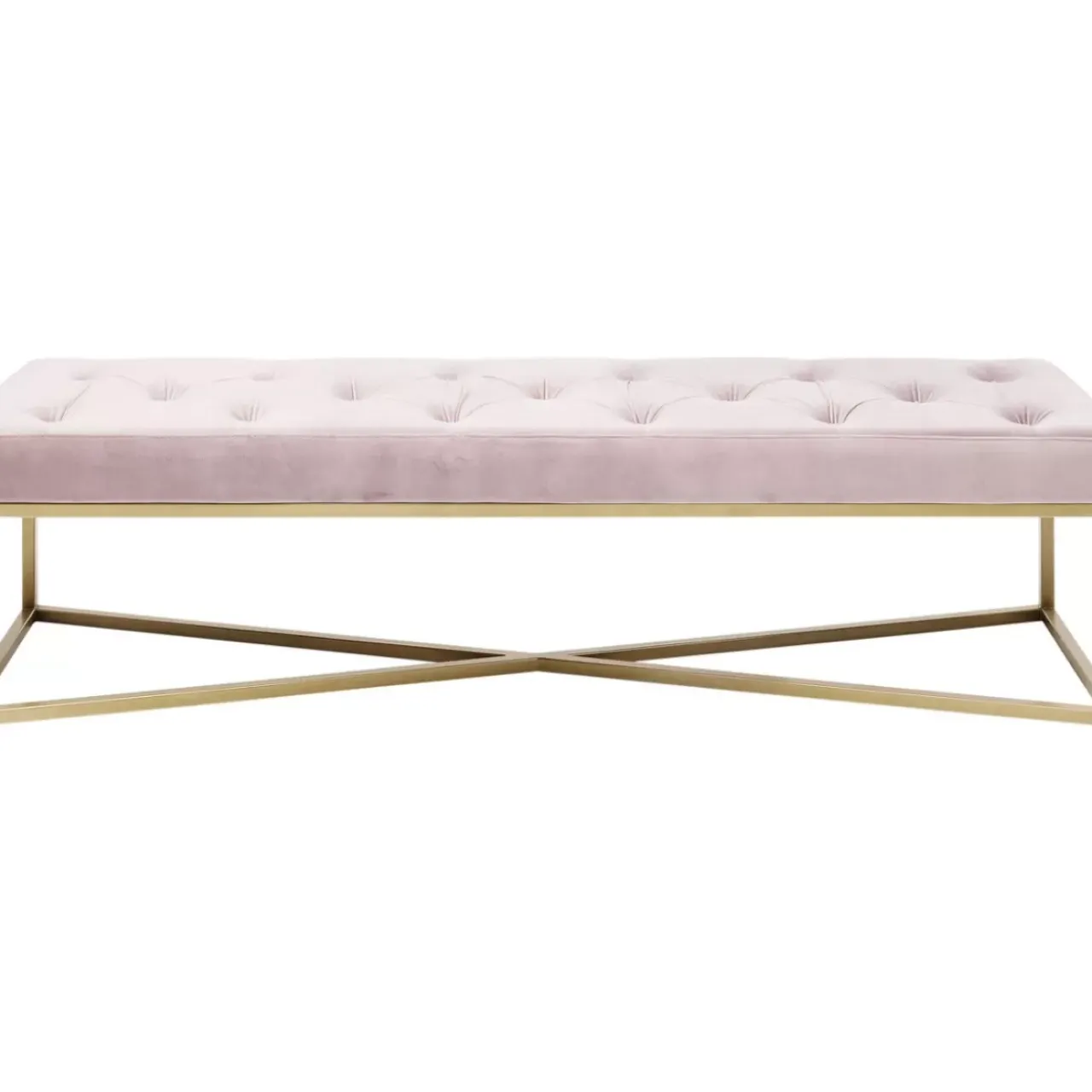 Sitzbänke|KARE Design Bank Crossover Rose Messing 150X40Cm