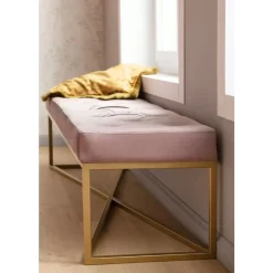 Sitzbänke|KARE Design Bank Crossover Rose Messing 150X40Cm