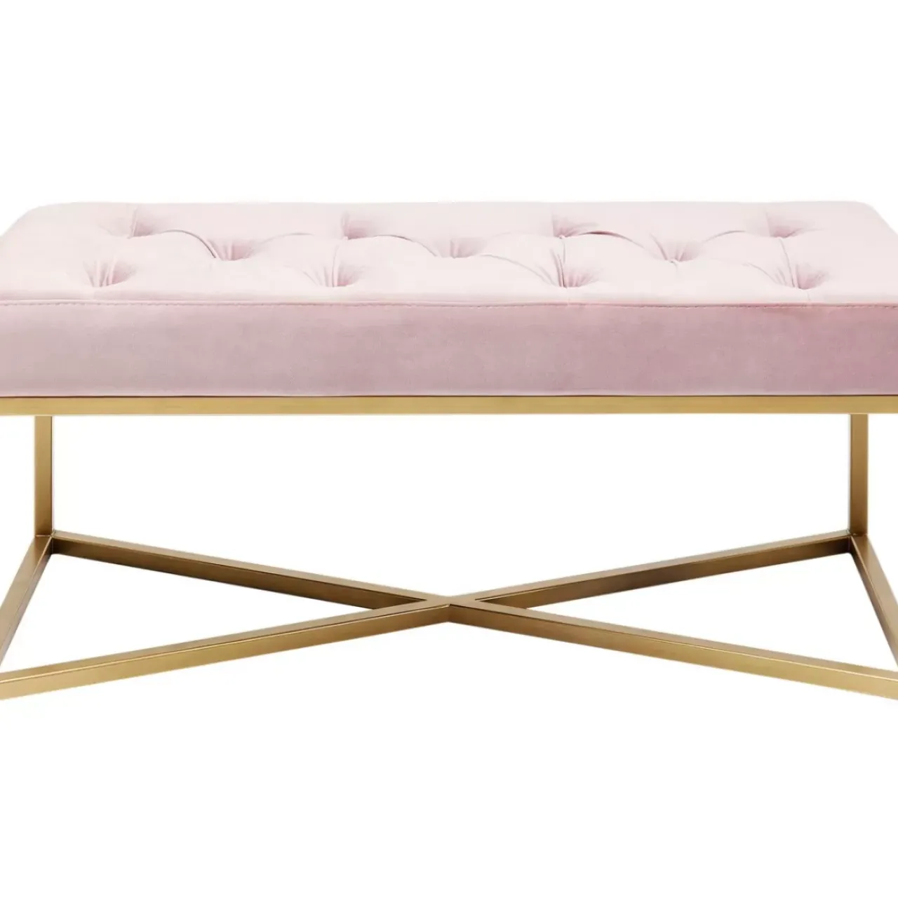 Sitzbänke|KARE Design Bank Crossover Rose Messing 90X40Cm