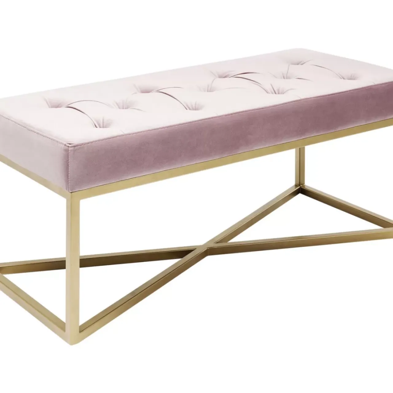 Sitzbänke|KARE Design Bank Crossover Rose Messing 90X40Cm