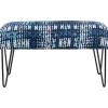Sitzbänke|KARE Design Bank Desna Patchwork Blau 80Cm