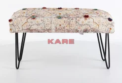 Sitzbänke|KARE Design Bank Desna Patchwork Creme Multi 80Cm