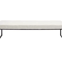 Sitzbänke|KARE Design Bank Smart Boucle Creme Schwarz 150Cm
