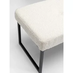 Sitzbänke|KARE Design Bank Smart Boucle Creme Schwarz 150Cm