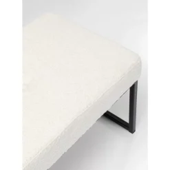 Sitzbänke|KARE Design Bank Smart Boucle Creme Schwarz 150Cm