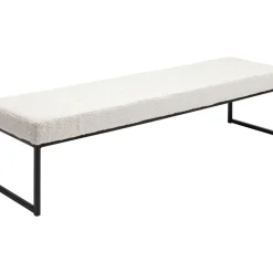Sitzbänke|KARE Design Bank Smart Boucle Creme Schwarz 150Cm