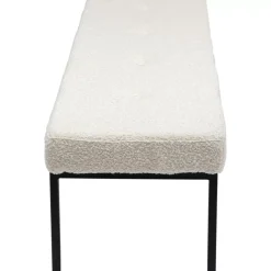 Sitzbänke|KARE Design Bank Smart Boucle Creme Schwarz 150Cm