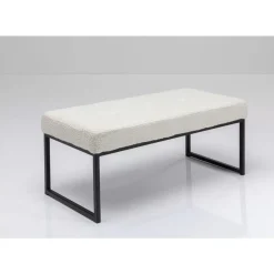Sitzbänke|KARE Design Bank Smart Boucle Creme Schwarz 90Cm